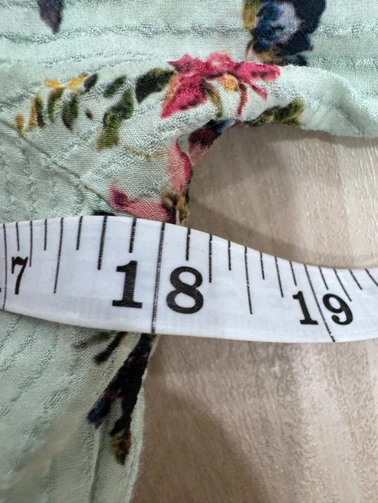 Anthropologie Hemant & Nandita Amour Floral Lace Blouse Top Mint Green Medium - Picture 10 of 15